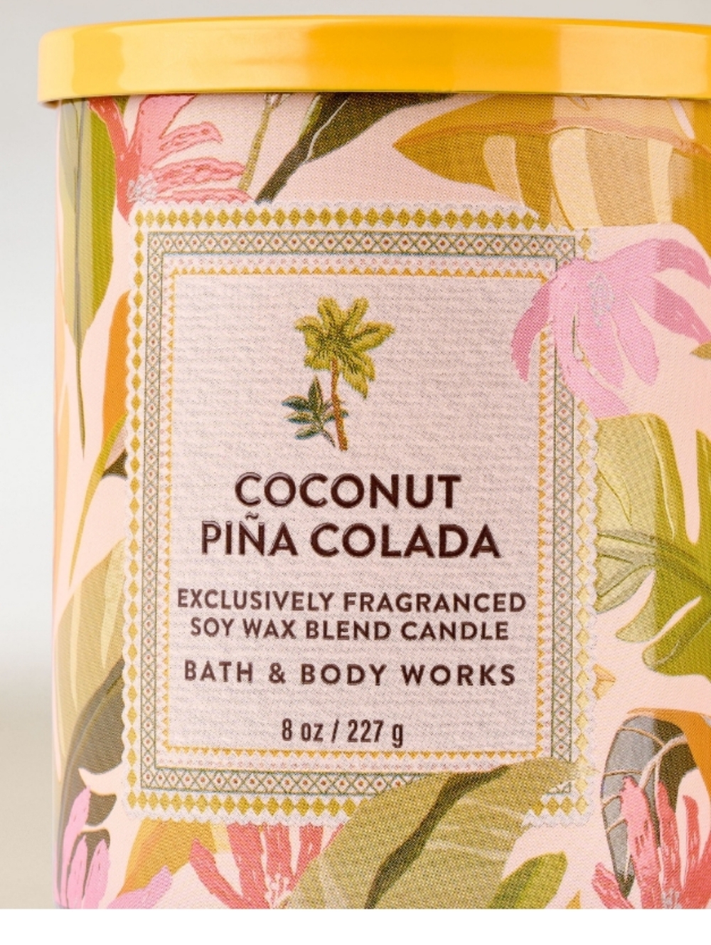 Bath & Body Works Coconut Piña Colada Candle - Pink, Green, Yellow